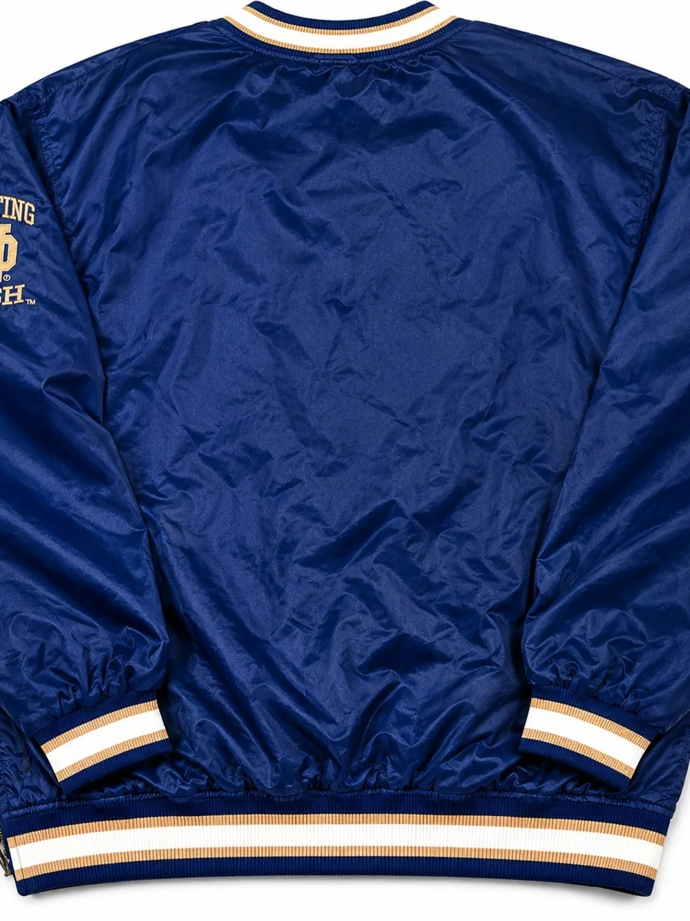 Vintage Starter Notre Dame Fighting Irish Pullover Windbreaker Jacket XXL Blue